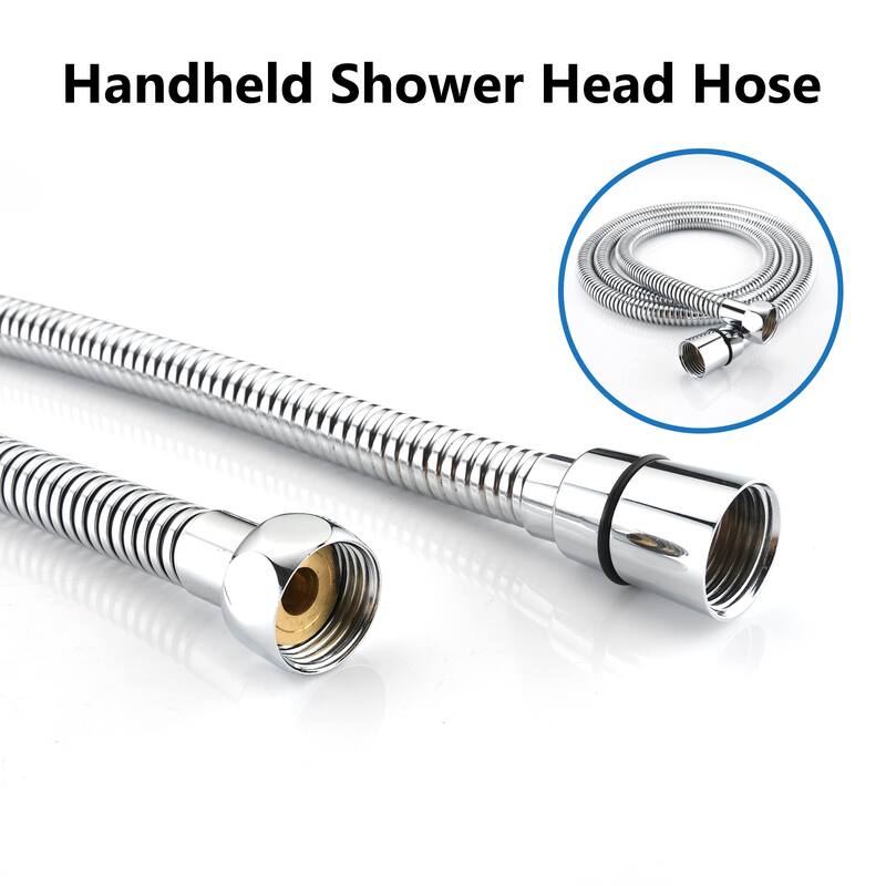 Proox 5 inch High Pressure Dual 2 in 1 Rain Showering Faucet Handheld Combo Set w/ Bathtub Spout