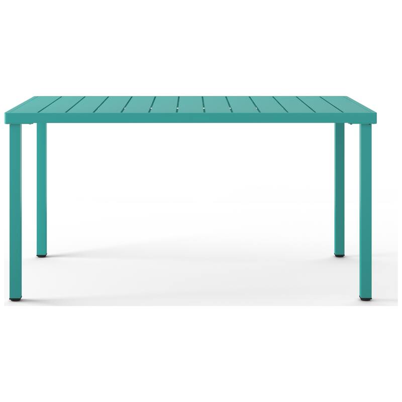 Frond and Form 59 Inch By 35.4 Inch Outdoor Steel Rectangular Dining Table