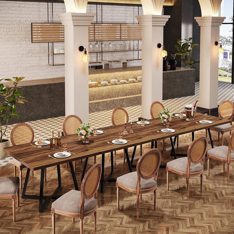 31.5 Inches Industrial Square Dinner Table with Metal Base