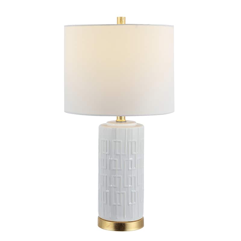 SAFAVIEH Lighting 25-inch Pehonix Ceramic Table Lamp - 13" x 13" x 25"