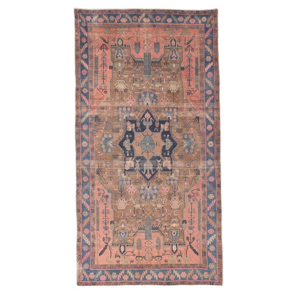 ECARPETGALLERY Hand-knotted Antalya Vintage Brown Wool Rug - 4'9 x 8'10