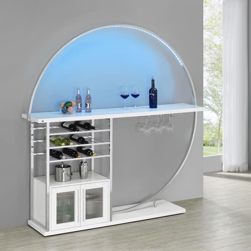 Casey 2-Door Circular LED Home Bar