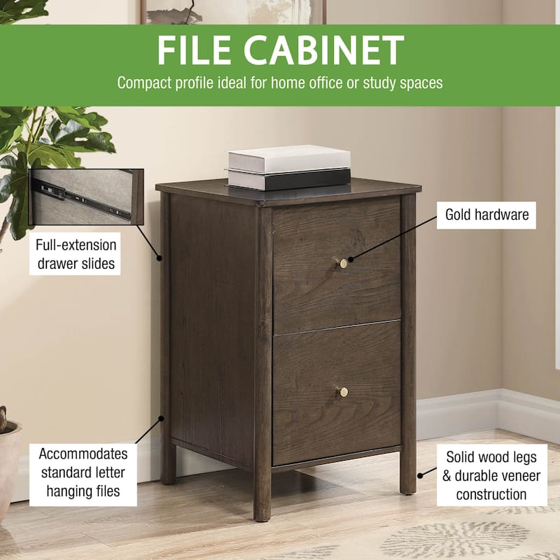 Wembley File Cabinet - Burnt Ash