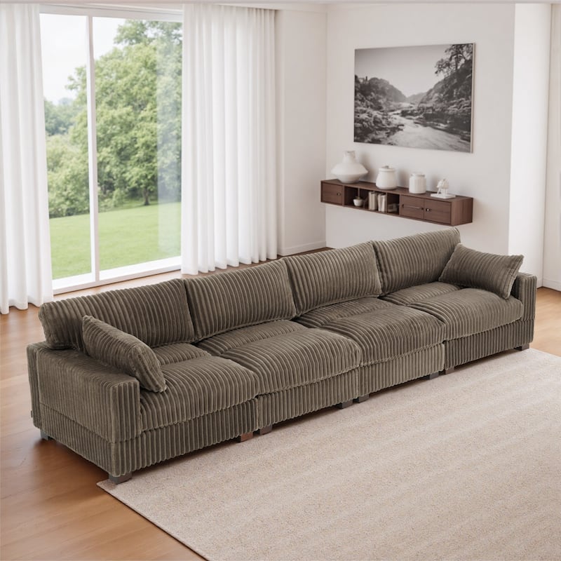 U-shaped Modular Sectional Set Upholstered Sofa Couch