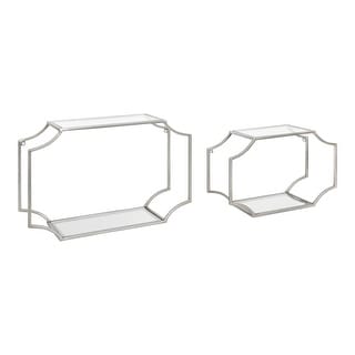 Kate and Laurel Ciel Scalloped Metal Wall Shelf (Set of 2)