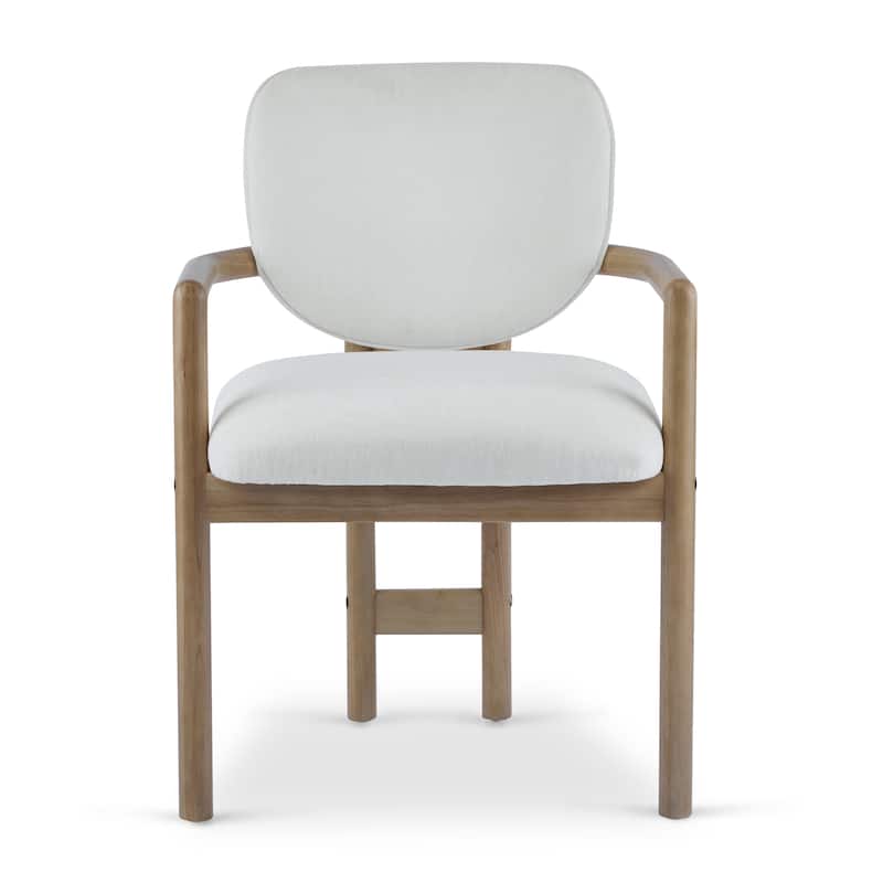 Christopher Knight Home - Harper Mordern Upholstered Rubberwood Arm Dining Chairs (Set of 2)