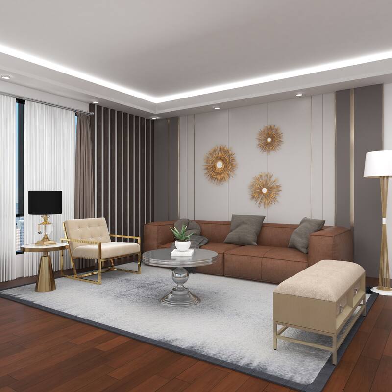 Crystal Room Table or Buffet Lamp with Black Shade and Gold Accents - Black or Gold - Roche River Decor