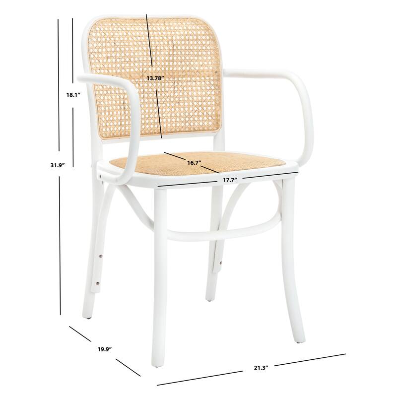 SAFAVIEH Evia Modern Natural Cane Dining Chair - 21.3" x 19.9" x 31.9" - 21Wx20Dx32H