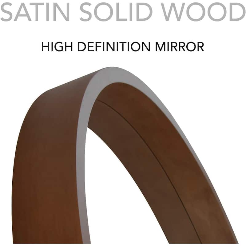 High Quality Wooden Frame Farmhouse Traditional Style Round Wall Mirror