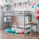 preview thumbnail 2 of 16, Twin High Loft Bed with Ladder Kids Bed with Landing Platform Ladders and Guardrails, Grey
