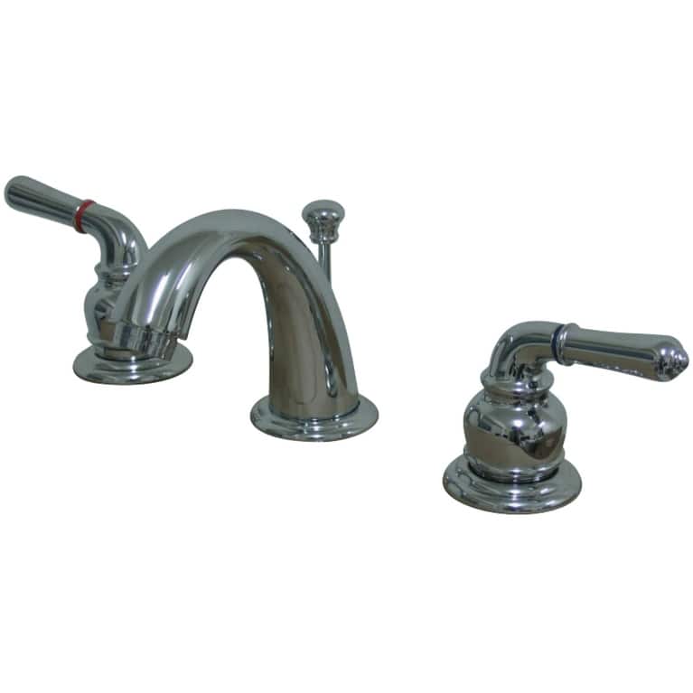 Kingston Brass Magellan Deck Mount Widespread Bathroom Faucet - Polished Chrome