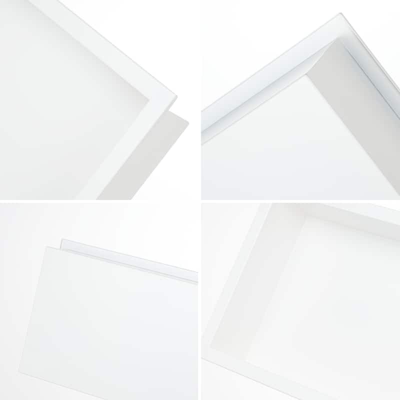 24"x12" Stainless Steel 18 Gauge White Cream Rectangular Recessed Shower Niche