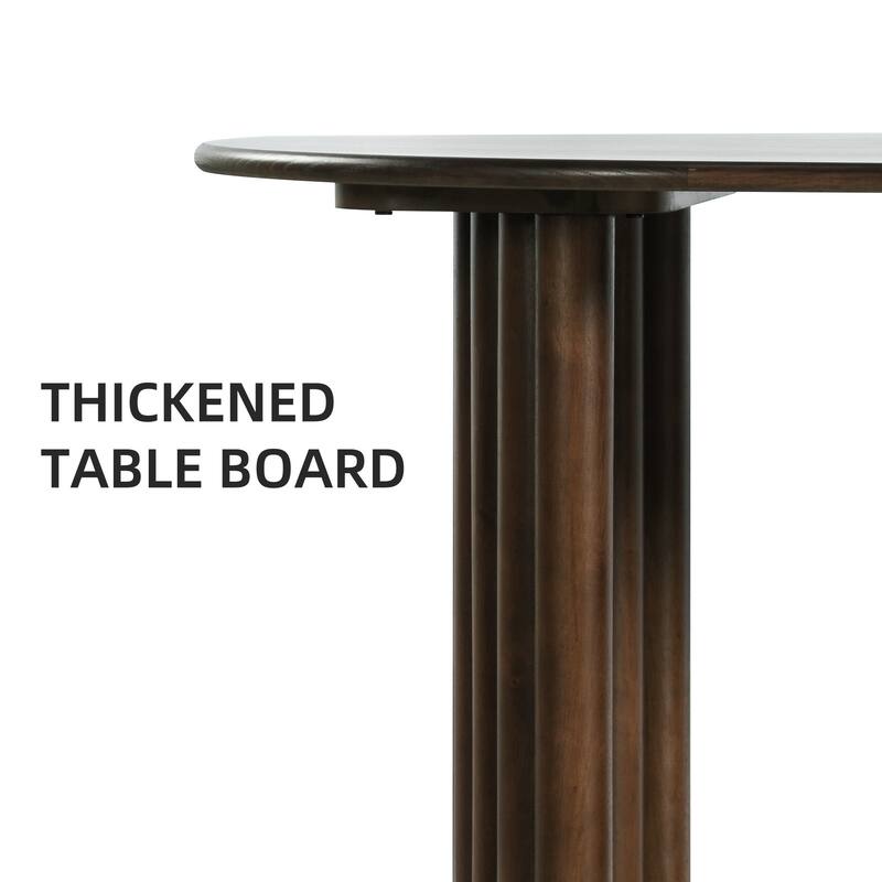 Dovelina 30"H Oval Wood Double Pedestal Dining Table Seats 6 - 67*33.5
