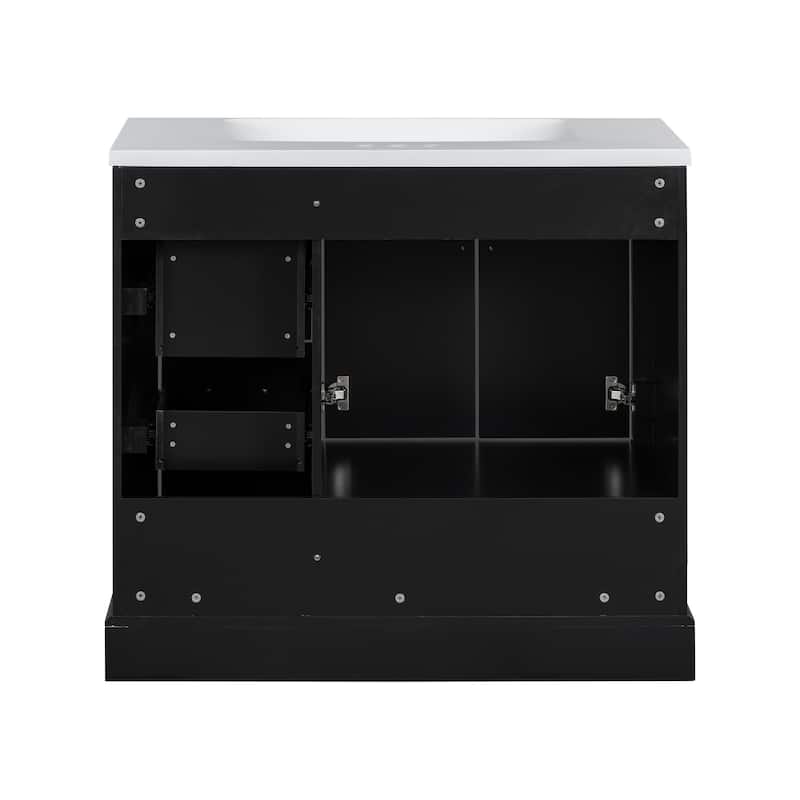 36 inch MDF Freestanding Bathroom Vanity Set with Integrated Ceramic Sink - 36" x 18" x 34"