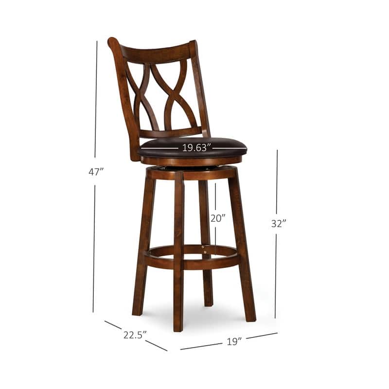 Carmen Big & Tall Rustic Oak Barstool