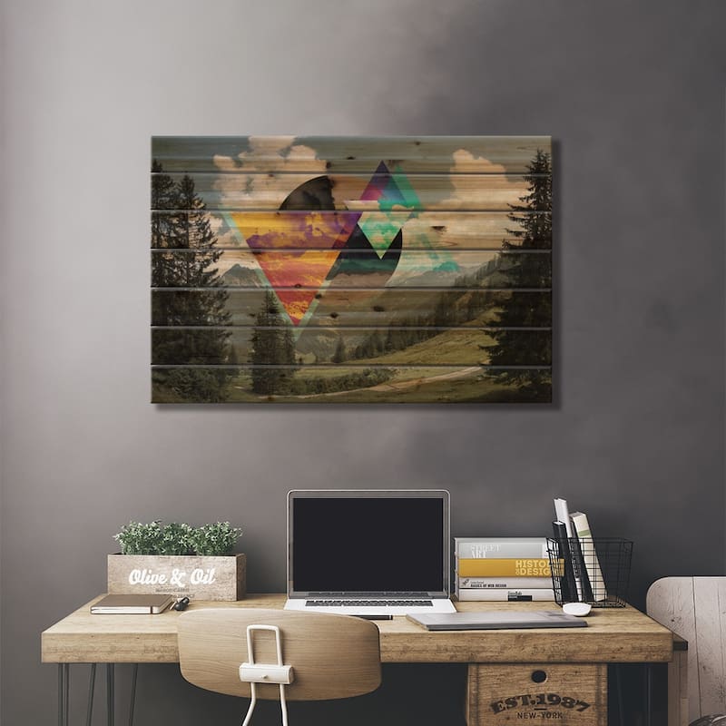 Tesseract of the Southern Alps Print On Wood by 5by5collective - Multi-Color