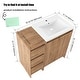 preview thumbnail 18 of 20, Jentoria 36"/48"/60" FreeStanding Bathroom Vanity with Sink, Bathroom Vanity with Soft Close Door, Drawer and Adjustable Shelf