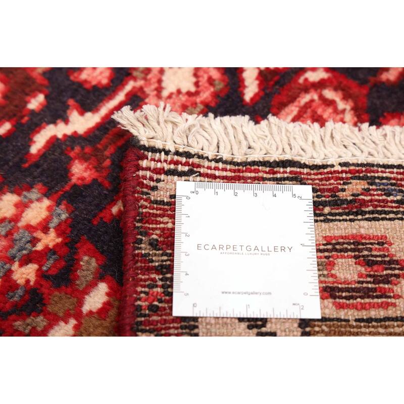 ECARPETGALLERY Hand-knotted Andelz Black, Red Wool Rug - 3'9 x 10'5