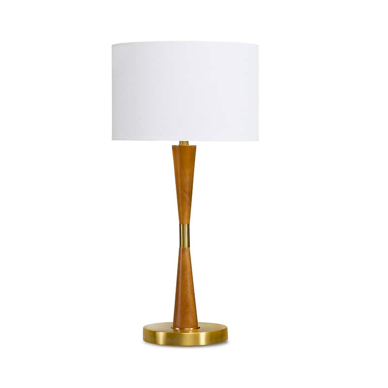 HOMEGLAM Century 28"H Wood Table Lamp