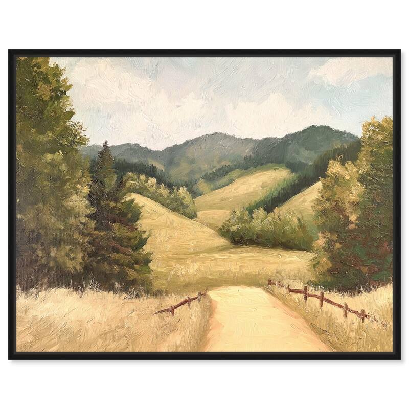 Summer Fields Canvas by Art Remedy - Black - 30" x 24"
