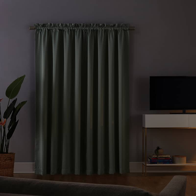 Sun Zero Oslo Theater Grade Extreme Total Blackout Rod Pocket 1-Piece Curtain Panel, Single Panel