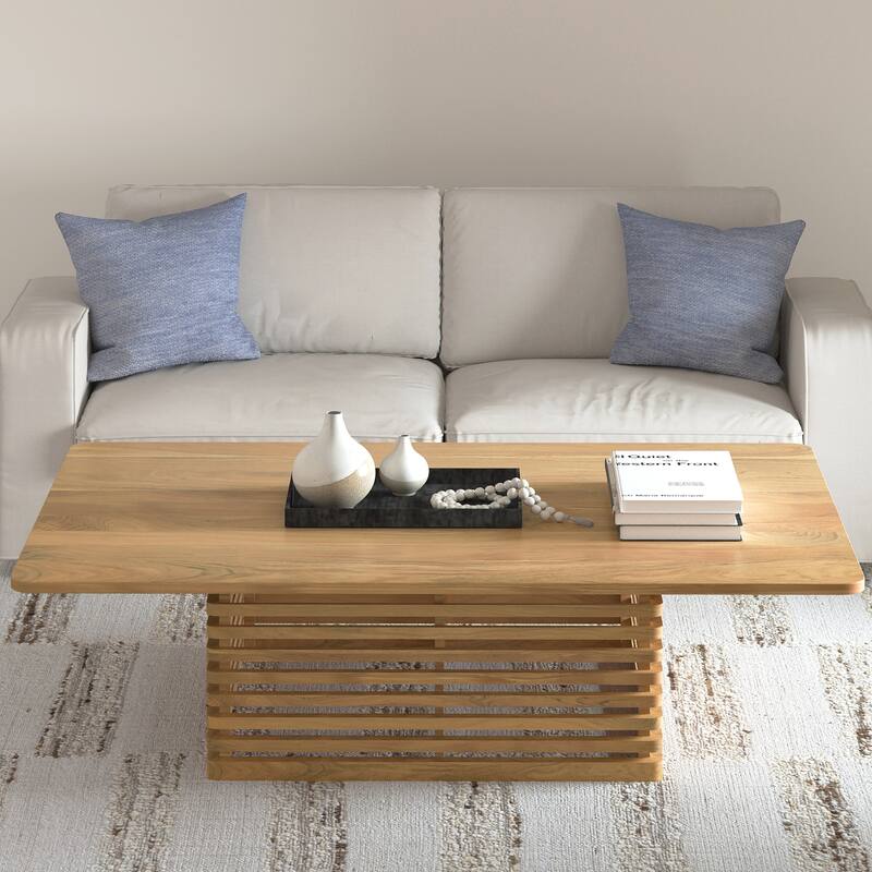 Sevita Round Mango Wood and Marble Modern Coffee Table, 36"W x 36"D x 18"H - 36"W x 36"D x 18"H - Marble - 36"W x 36"D x 18"H - Brown/White