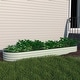 preview thumbnail 1 of 30, VEIKOUS 8 ft. x 2 ft. x 1 ft. Metal Galvanized Raised Garden Bed 9-in-1 Planter Box for Outdoor Gardening Pearl White