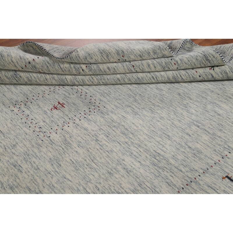Tribal Gabbeh Oriental Area Rug Handmade Wool Carpet - 8'0"x 9'11"