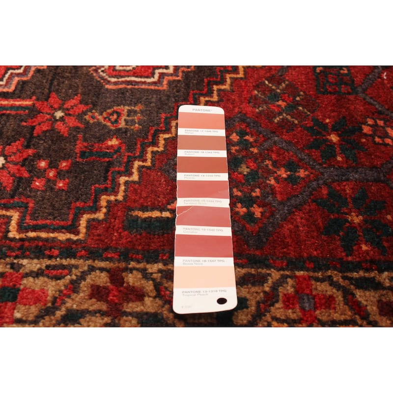 ECARPETGALLERY Hand-knotted Andelz Red Wool Rug - 3'9 x 9'10
