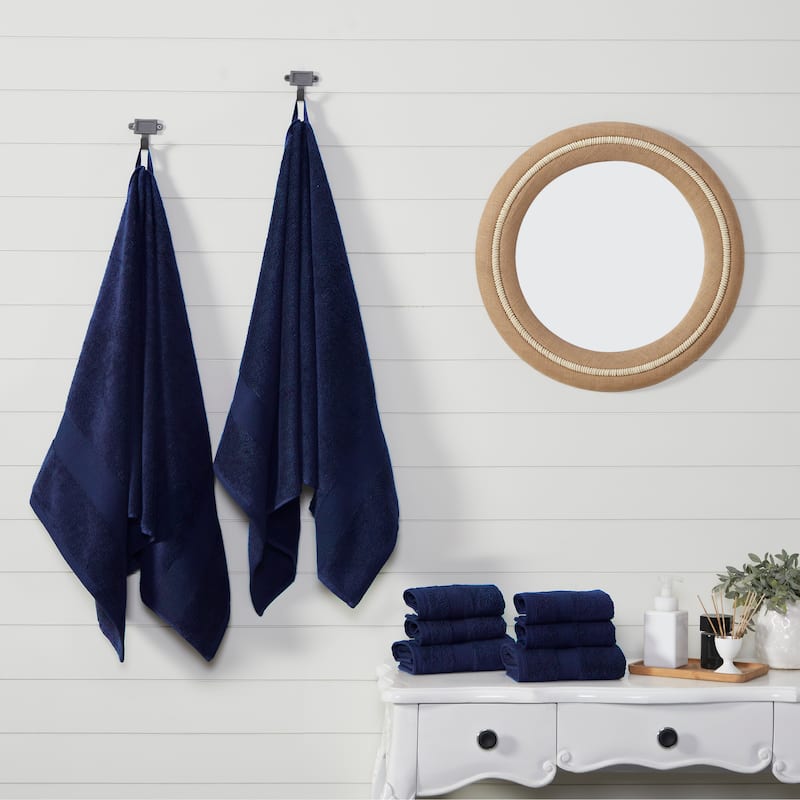 Fabstyles 8 Piece Plush Cotton Towel Set