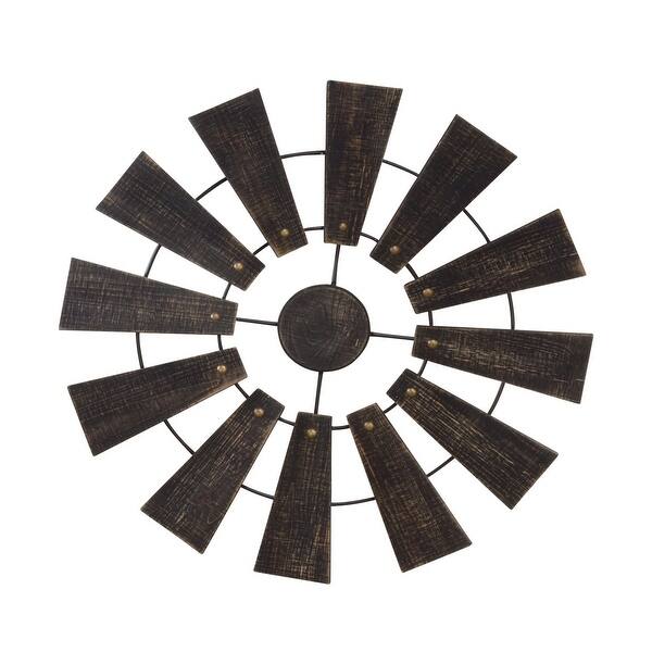 Shop 34 Brown Rustic Finish Farmhouse Windmill Wall Decor On