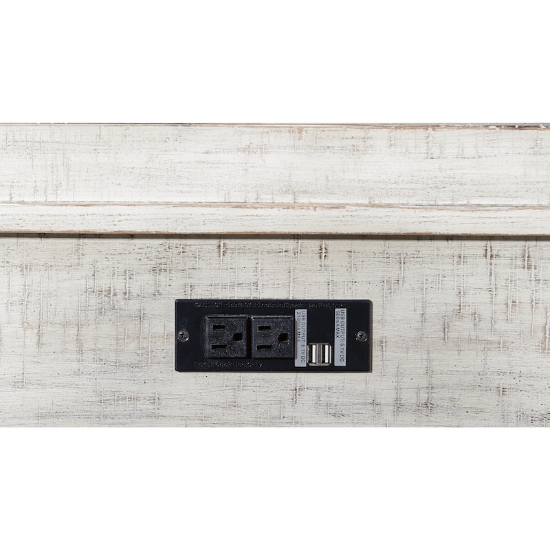 Signature Design by Ashley Carynhurst White Home Office Desk and Storage