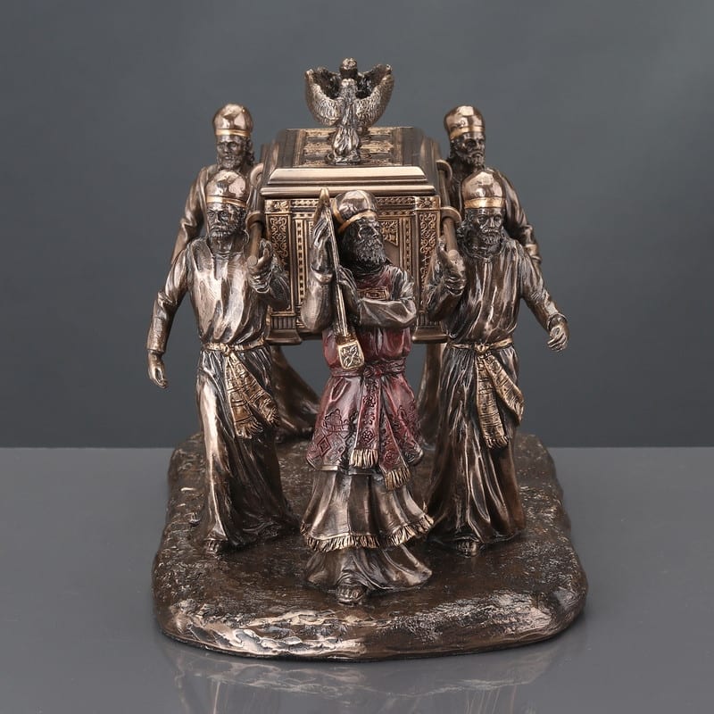 8.86 inches Length Cold Cast Bronze Ark of the Covenant Bronze Finish Figurine