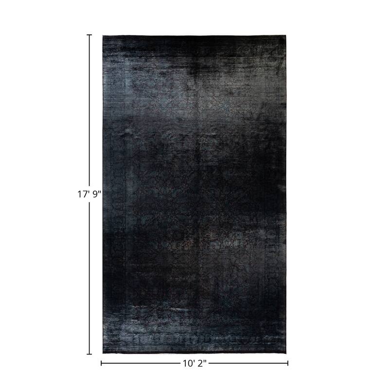 Overton Hand Knotted Wool Vintage Inspired Modern Contemporary Overdyed Brown Area Rug - 10' 2" x 17' 9"