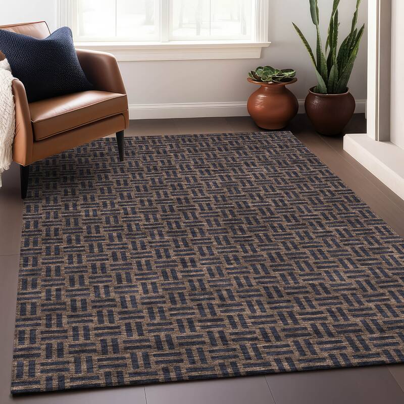 Premium Washable Super Soft Modern Weave Mayfield Rug - Chocolate - 5' x 7'6"
