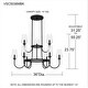 preview thumbnail 9 of 7, Viscount 9-Light Matte Black Chandelier