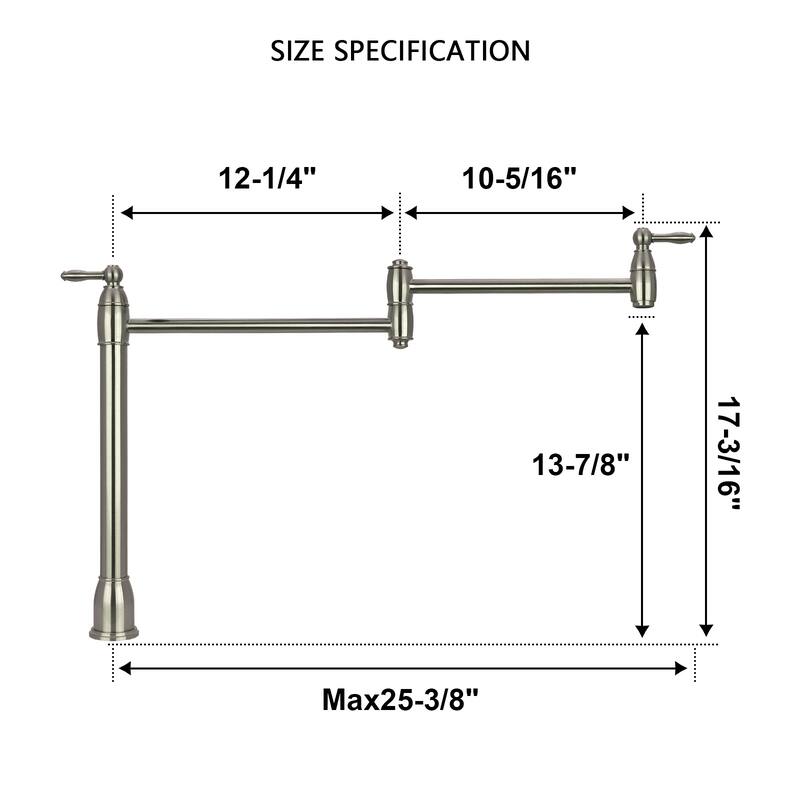 Copper Deck-Mounted Pot Filler Faucet