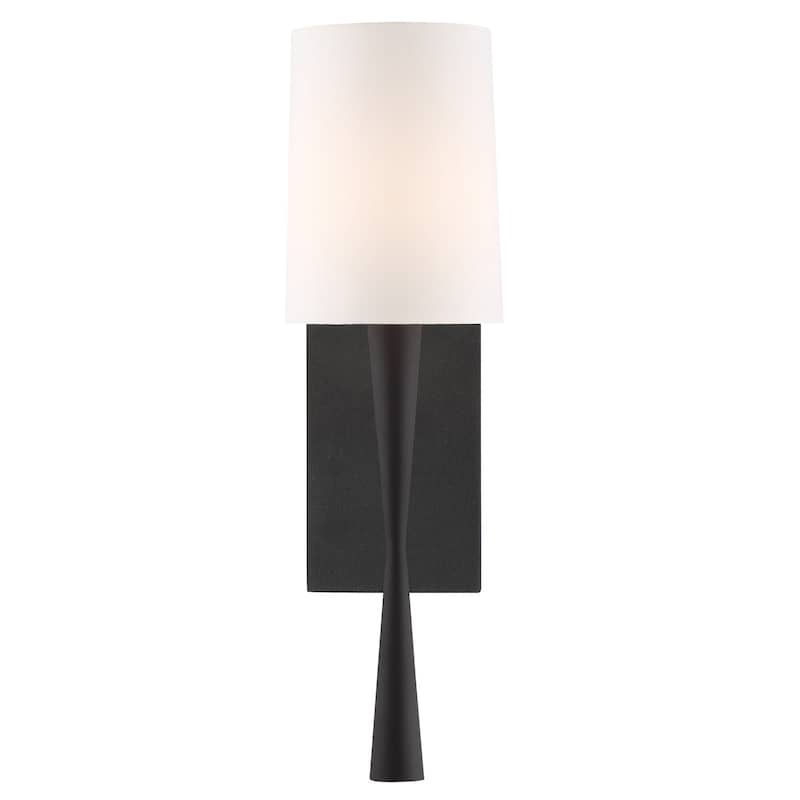 Crystorama Lighting Group Trenton Single Light 19" Tall Wall Sconce - Black Forged