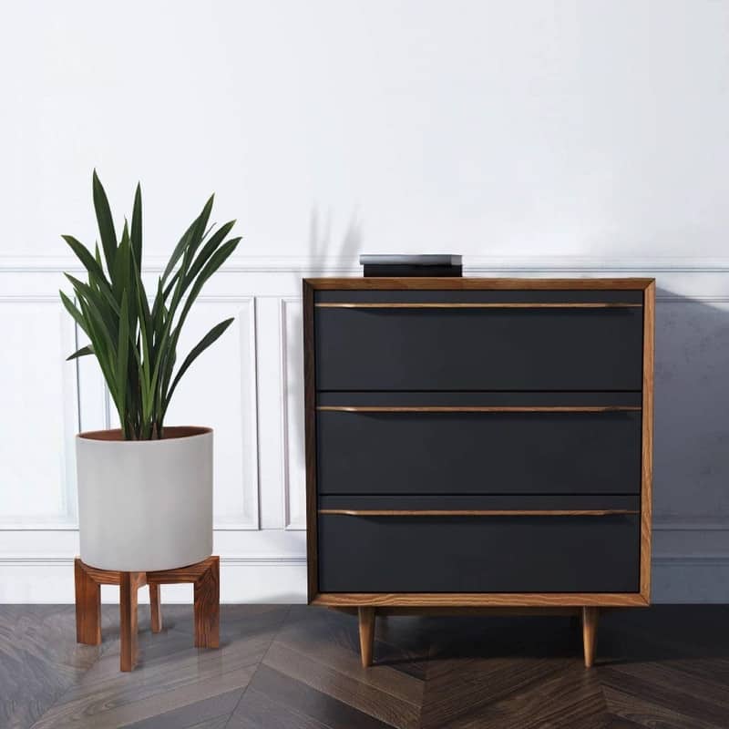 2 Pack Wood Plant Stand - 11.8 x 11.8 x 7 inches - Wood Grain