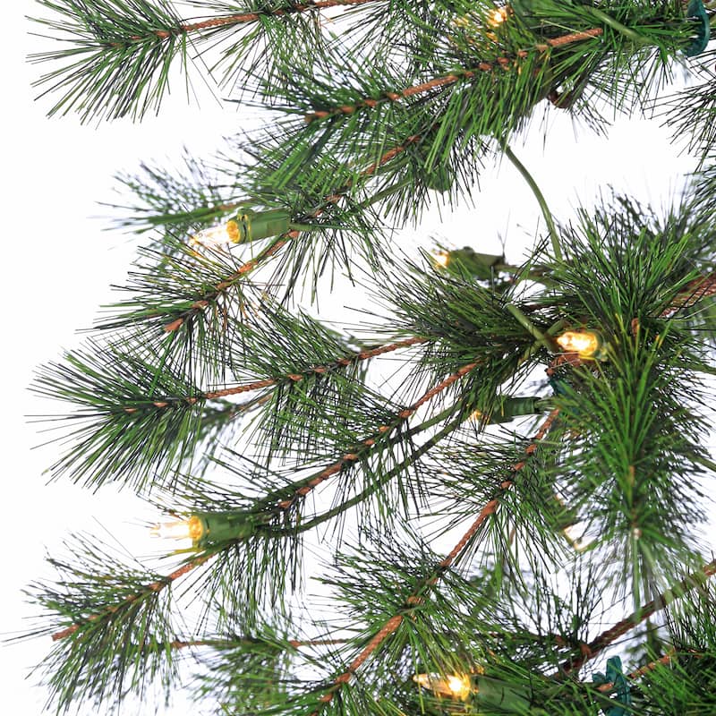 5 Foot High Pre Lit Alpine Tree with Clear White LED Lights