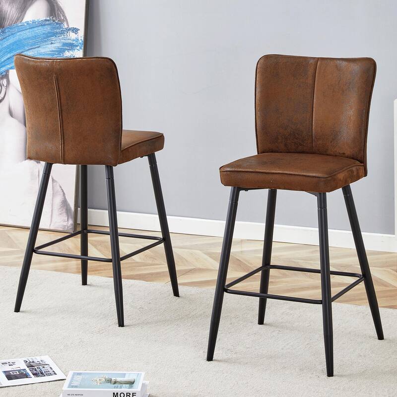 Techno-Fabric Bar Chair Set - Two Pieces,The backrest has a vertical and smooth line design