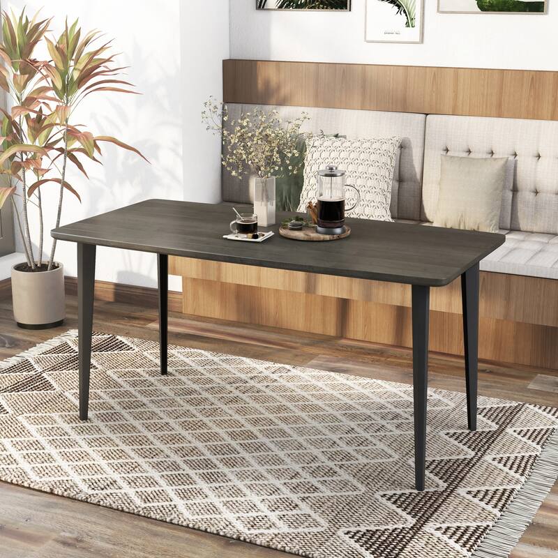 Furniture of America Tommie Mid-century Modern 60-inch Dining Table - Grey