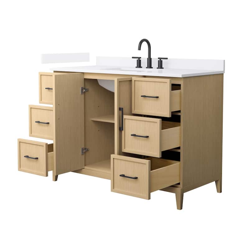 Elan 48-inch Single Vanity, 3 Hole Quartz Top
