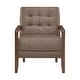 preview thumbnail 35 of 71, Leland Leather Match Accent Chair