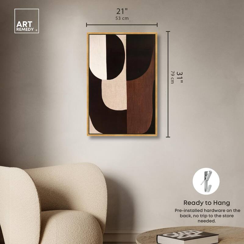 Quartet in Brown I Canvas by Art Remedy