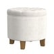 preview thumbnail 6 of 17, Carson Carrington Hare Button-tufted Round Storage Ottoman