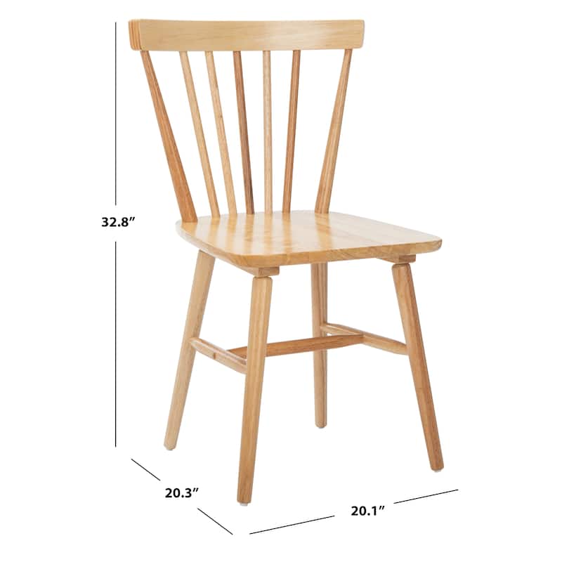 SAFAVIEH Signa Spindle Farmhouse Dining Chair (Set of 2) - 20" W x 20" D x 33" H - 20"W x 20"D x 33"H