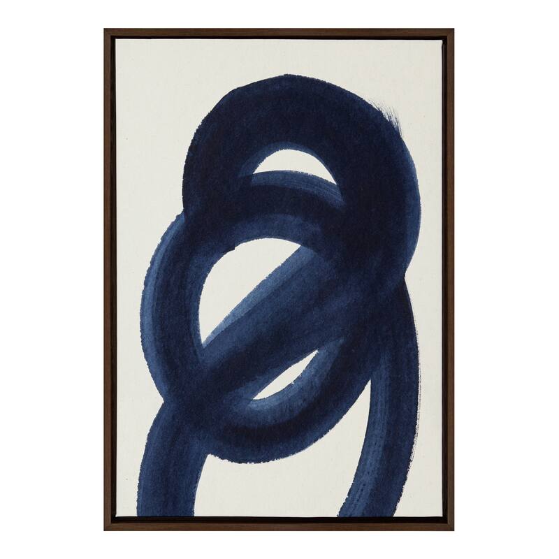 Kate and Laurel Sylvie Japandi 18 Framed Canvas by Rocket Jack