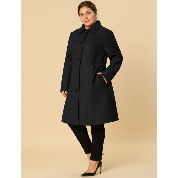 plus size single breasted coat