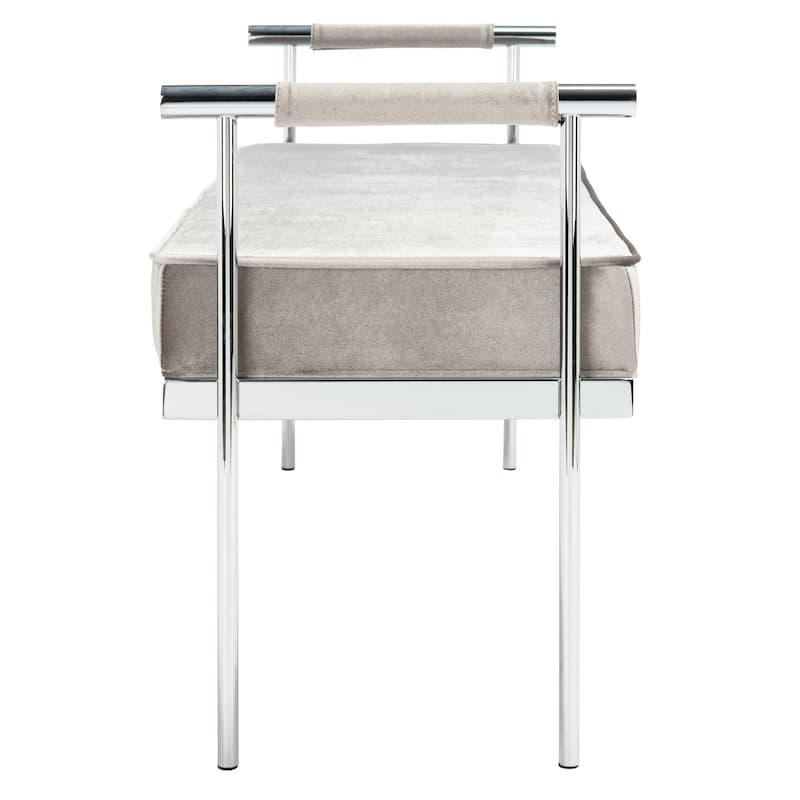 SAFAVIEH Pinkey Glam Long Rectangle Cushion Bench with Arms - 48" W x 17.3" L x 24.8" H - 48Wx17Dx25H